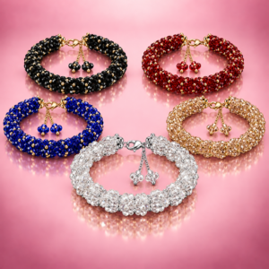 Aurelia Adjustable Crystal Cluster Bracelet