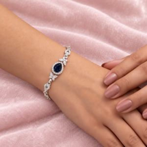 Sapphira Navy Crystal Butterfly Bracelet